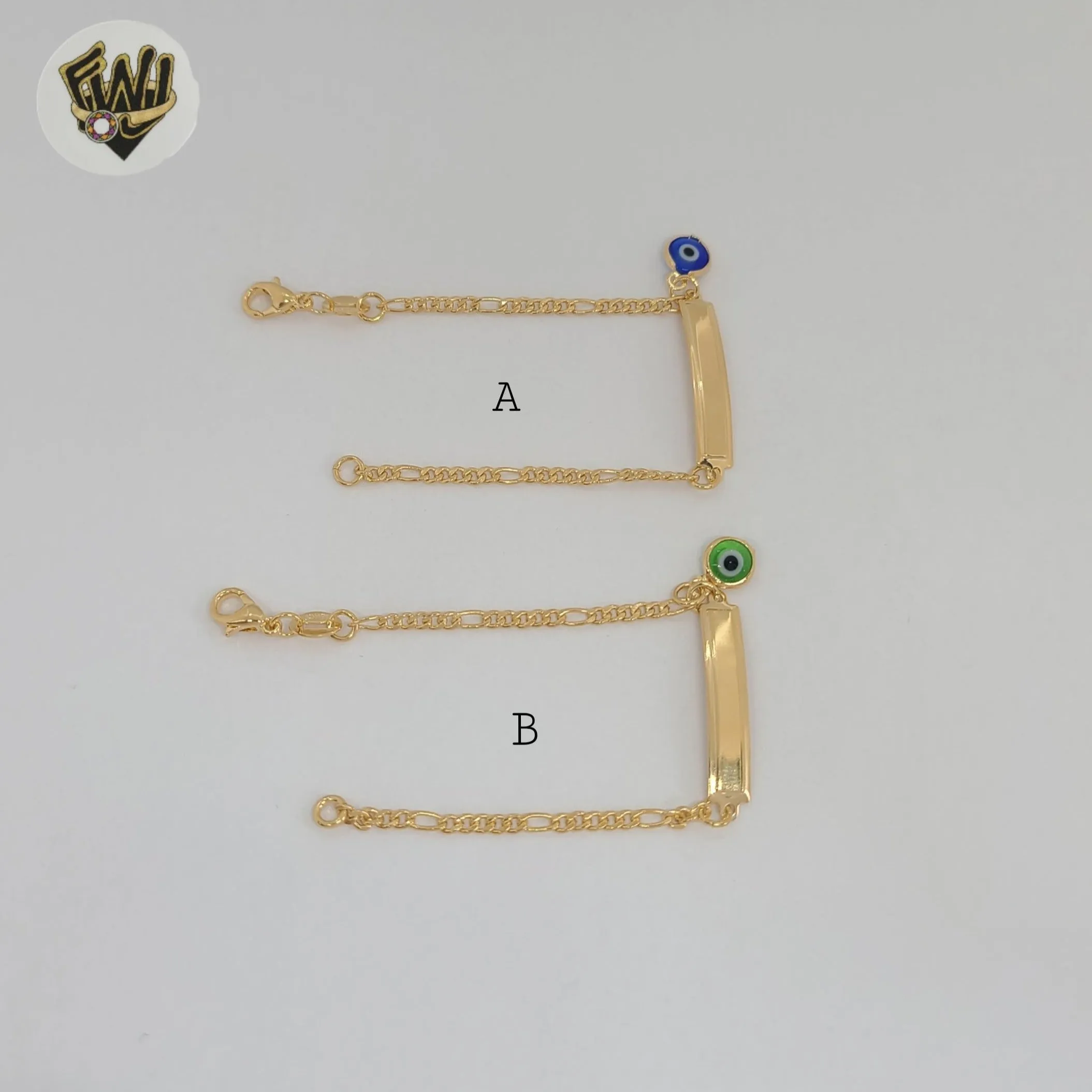 (1-0926) Gold Laminate - 2.5mm Plate Kids Bracelet - 5.5 - BGF