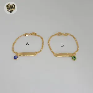 (1-0926) Gold Laminate - 2.5mm Plate Kids Bracelet - 5.5 - BGF