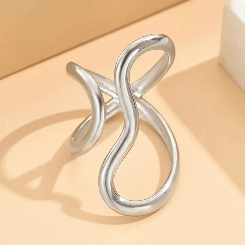 3Pcs/Set Vintage Gold Water Drop Rings | Adjustable Geometric Open Rings for Women