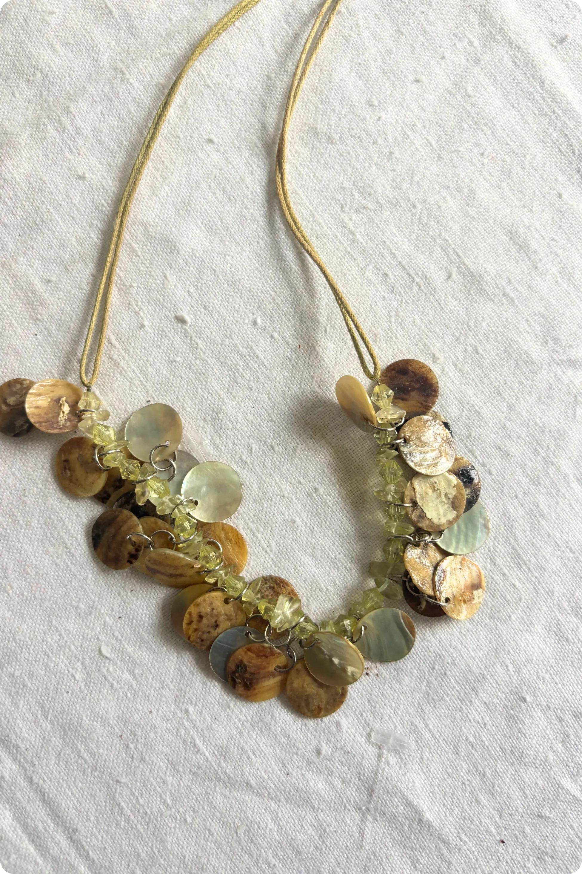 Aquamarine vibes dainty shell necklace