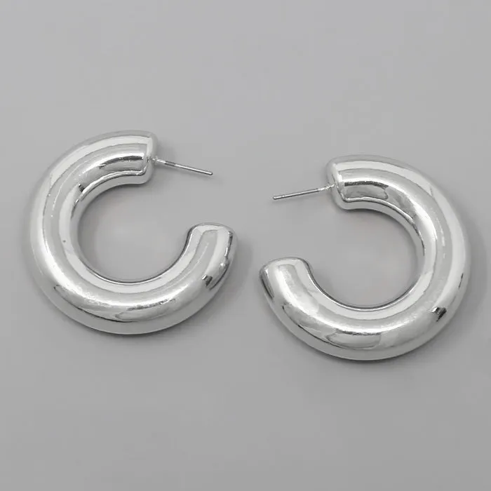 Basic Tube Hoop Earrings