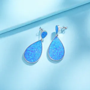 Fashion Drop Opal Earrings