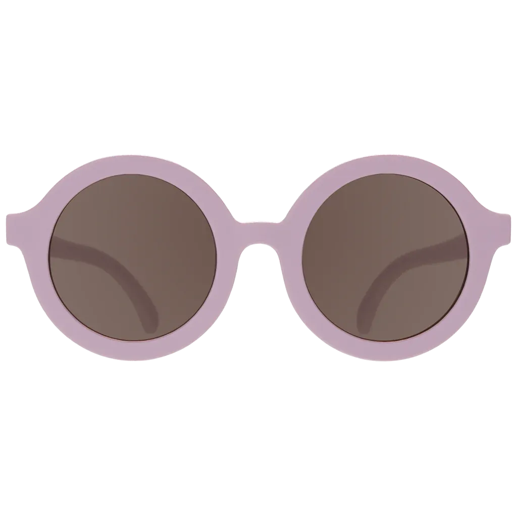 Round "Playful Plum" Sunglasses with Amber lens