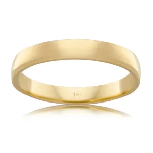 Soft Dome 3mm - 9ct Yellow Gold