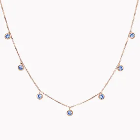 The Mia Cornflower Blue Sapphire Necklace The Mia Cornflower Blue Sapphire Necklace